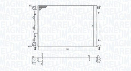 Radiator, engine cooling MAGNETI MARELLI 350213198400 (фото 1)