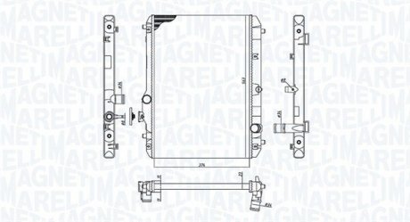 Радіатор охолодження Suzuki Swift 1.3-1.6 05- MAGNETI MARELLI 350213198600