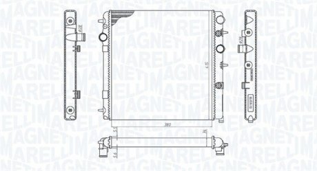 Радиатор охлаждения Citroen C3/Peugeot 207/208 1.4/1.6 07- MAGNETI MARELLI 350213198700 (фото 1)