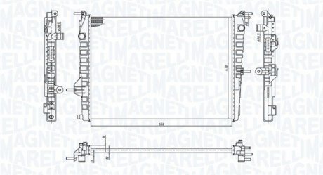 Радіатор охолодження Renault Megane III/Scenic III 1.2GPL/1.6 16V 08- MAGNETI MARELLI 350213199300