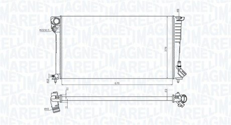 Радіатор охолодження Citroen Berlingo 1.9D/2.0HDI 93-15 MAGNETI MARELLI 350213199700