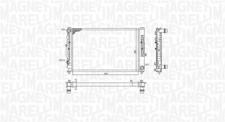 Radiator, engine cooling MAGNETI MARELLI 350213199900