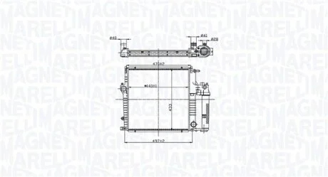 Радіатор двигуна BMW 3 (E30), 3 (E36), Z3 (E36) 1.6-2.8 06.87-01.03 MAGNETI MARELLI 350213211600