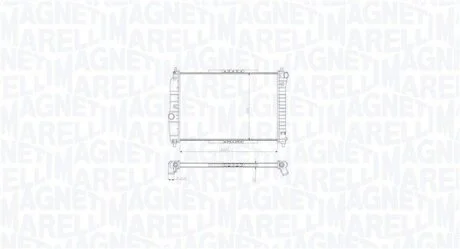 Радіатор двигуна (товщина: 16мм) CHEVROLET AVEO / KALOS, DAEWOO KALOS B12S1-LY4 09.02- MAGNETI MARELLI 350213211800