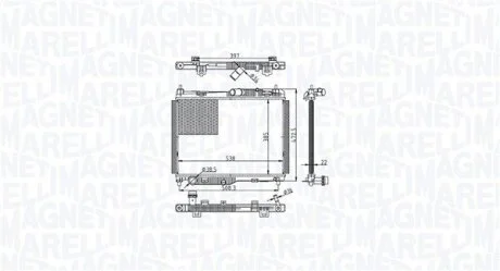 Радіатор двигуна FORD FIESTA VII 1.0 04.19- MAGNETI MARELLI 350213215500 (фото 1)