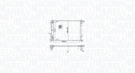 Радіатор двигуна HYUNDAI IX35 2.0 08.09-12.15 MAGNETI MARELLI 350213216100
