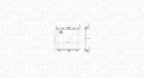 Радіатор двигуна PEUGEOT 208 II 1.2/1.5D/Electric 06.19- MAGNETI MARELLI 350213216500 (фото 1)