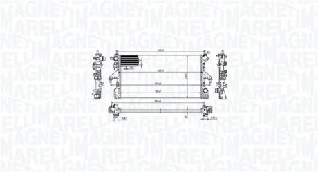 Радіатор двигуна CITROEN JUMPER II, PEUGEOT BOXER 2.0D/2.2D 07.15- MAGNETI MARELLI 350213216800