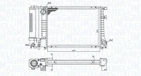 Радіатор, охолодження двигуна MAGNETI MARELLI 350213240000