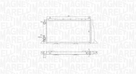 Радиатор AUDI 80 D/TD [] MAGNETI MARELLI 350213406000