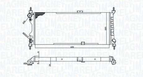 OPEL радіатор охолодження Combo,Corsa B 1.5/1.7D 94- MAGNETI MARELLI 350213588000