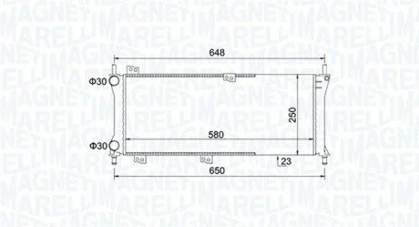 Радіатор, охолодження двигуна MAGNETI MARELLI 350213814000