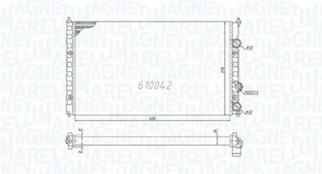 Радіатор, охолодження двигуна MAGNETI MARELLI 350213838000