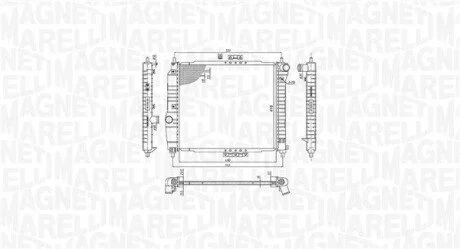 Радіатор, охолодження двигуна MAGNETI MARELLI 350213891000 (фото 1)