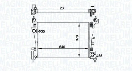 Радиатор FIAT GRANDE PUNTO M4 1.2 8V MP [] MAGNETI MARELLI 350213899000