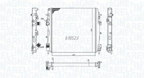 Радіатор, охолодження двигуна MAGNETI MARELLI 350213995000
