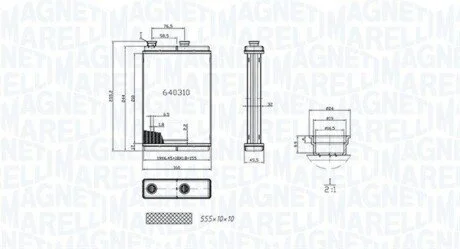 Радіатор пічки MAGNETI MARELLI 350218065000