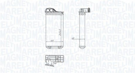 Heat Exchanger, interior heating MAGNETI MARELLI 350218411000 (фото 1)