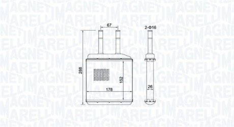 Радиатор печки MAGNETI MARELLI 350218420000 (фото 1)