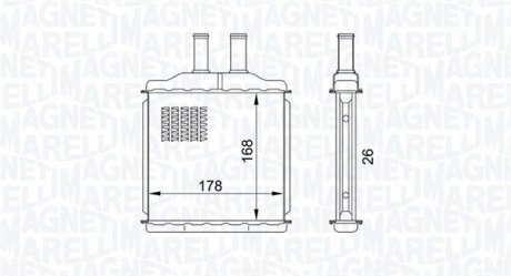 Радиатор печки MAGNETI MARELLI 350218432000