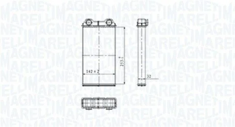 Радиатор печки MAGNETI MARELLI 350218439000