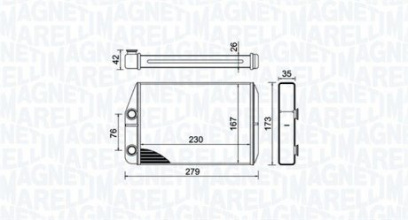 Радіатор пічки Fiat Ducato/Peugeot Boxer/Citroen Jumper 06- MAGNETI MARELLI 350218443000