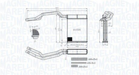 FORD Радіатор обігрівача Focus 04-, C-Max 06- MAGNETI MARELLI 350218453000