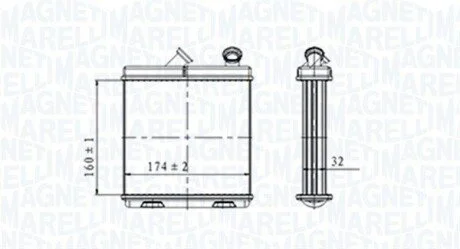 Радіатор пічки MAGNETI MARELLI 350218465000