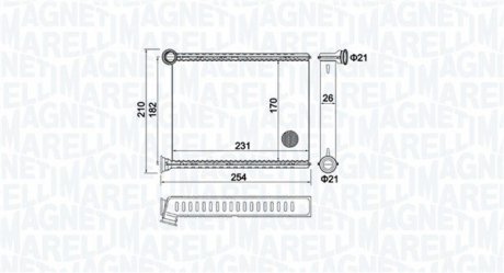 Радіатор пічки MAGNETI MARELLI 350218473000