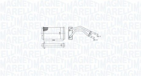 FORD радіатор опалення з кондиціонером Transit 94- MAGNETI MARELLI 350218477000