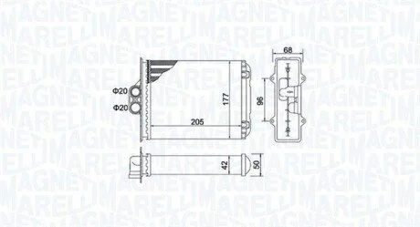 Радиатор печки MAGNETI MARELLI 350218482000