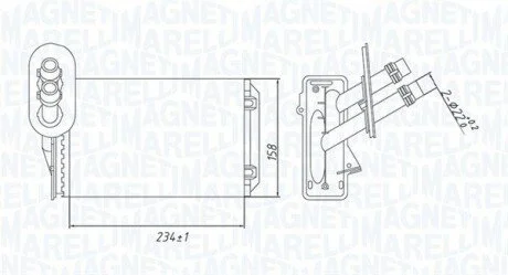 Heat Exchanger, interior heating MAGNETI MARELLI 350218492000