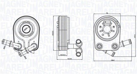 Chłodnica oleju FIAT STILO (192_) MAGNETI MARELLI 350300000100