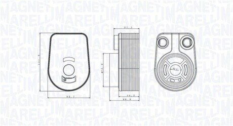 Chłodnica oleju RENAULT CAPTUR 1.5dCi 90 MAGNETI MARELLI 350300002800