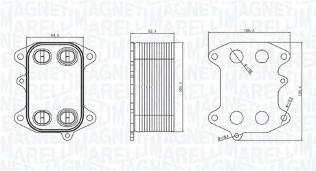 Масляний охолоджувач MAGNETI MARELLI 350300003300