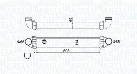 Інтеркулер MERCEDES A (W169), B SPORTS TOURER (W245) 2.0/2.0D 09.04-06.12 MAGNETI MARELLI 351319204210