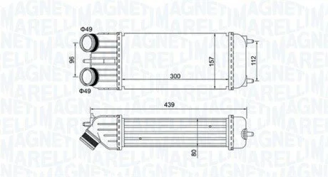 Intercooler CITROEN/PEUGEOT C3, 207 MAGNETI MARELLI 351319204250