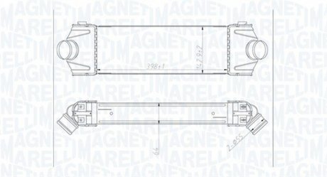 Радіатор інтеркулера Ford Transit 2.4DI 00- MAGNETI MARELLI 351319204320 (фото 1)