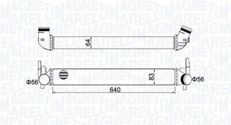 Радіатор інтеркулера Skoda Roomster/Fabia 08- MAGNETI MARELLI 351319204410 (фото 1)