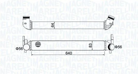 Радіатор інтеркулера Skoda Roomster/Fabia 08- MAGNETI MARELLI 351319204410