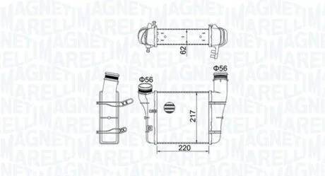 Інтеркулер AUDI A4 B6, A4 B7, A6 C5 1.9D/2.0D 11.00-03.09 MAGNETI MARELLI 351319204580