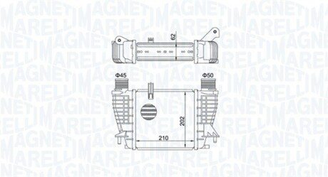 Intercooler RENAULT CLIO III/MODUS MAGNETI MARELLI 351319204710