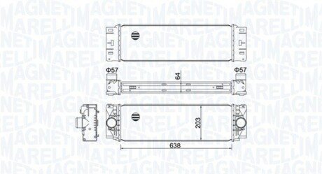 Intercooler MERCEDES/VW SPRINTER, CRAFTER MAGNETI MARELLI 351319204760