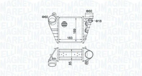 Інтеркулер Audi A3,Golf,Skoda Octavia 1.8T/1.9TDI 96- MAGNETI MARELLI 351319204830 (фото 1)