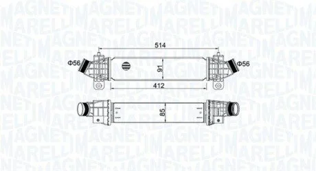 Intercooler FORD MONDEO III MAGNETI MARELLI 351319204970