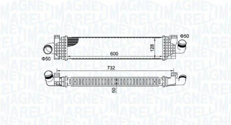 Intercooler FORD FOCUS II/C-MAX MAGNETI MARELLI 351319204980