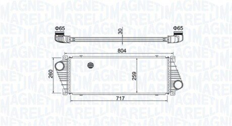 Радіатор інтеркулера MB Sprinter/VW LT 96- MAGNETI MARELLI 351319205020