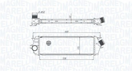 Intercooler OPEL/RENAULT VIVARO, TRAFIC II MAGNETI MARELLI 351319205340 (фото 1)