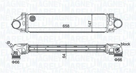 Фото 1 - радіатор інтеркулера Volvo S60/V60/V70/XC60/XC70 2.0/3.0/2.4D 08-18 MAGNETI MARELLI 351319205940 Радіатор інтеркулера Volvo S60/V60/V70/XC60/XC70 2.0/3.0/2.4D 08-18 MAGNETI MARELLI 351319205940 (фото 1)