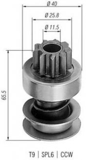 Бендикс стартера MAGNETI MARELLI 940113020236 (фото 1)